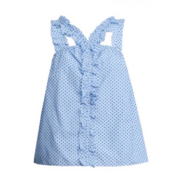 NWOT Waverly Grey Ruffle Dotted Tank Top Blouse - Picture 1 of 7